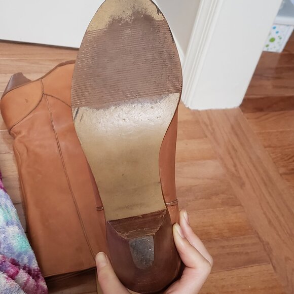 Frye Vintage Brownstone Susie Fold-over Slouchy Heeled Boots Womens - Picture 3 of 11